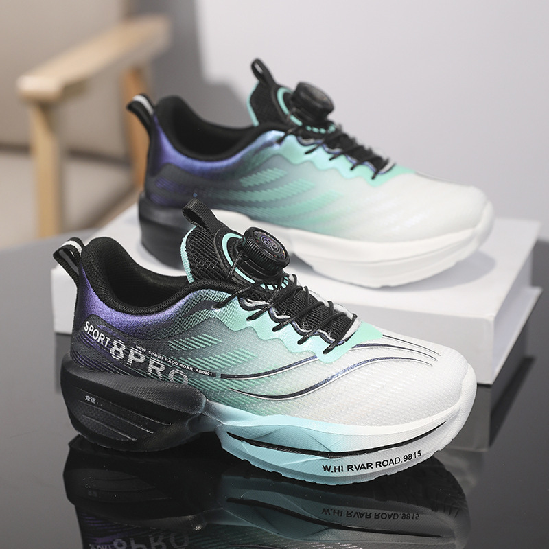 Zapatos deportivos cómodos zapatos deportivos ligeros de color gradiente sin zapatos de baloncesto zapatos infantiles casuales para niños estudiantes chicas pelota