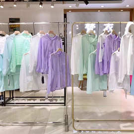 巴宝茵防晒衣2025女防紫外线连帽轻薄透气外套防晒服纯色直播货源