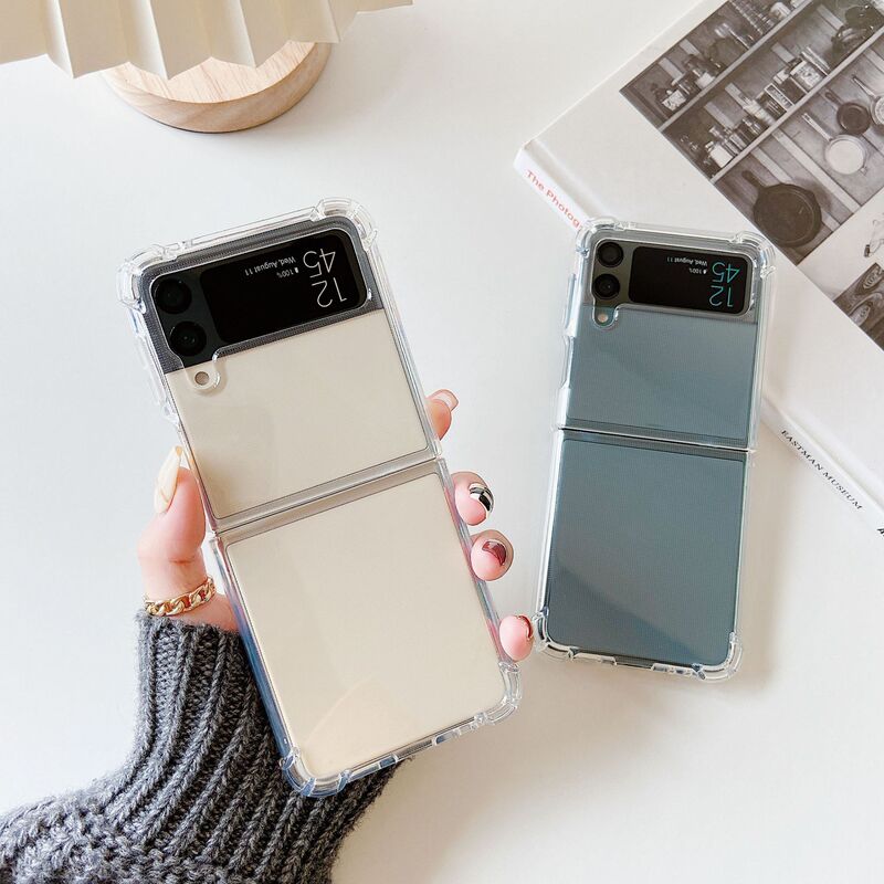 For Z filp4 Phone Case Galaxy Smooth Protective Case Folding Screen Flip3 Transparent Drop-Resistant Phone Case For Z filp4 Phone Case Galaxy Smooth Protective Case Folding Screen Flip3 Transparent Drop-Resistant Phone Case