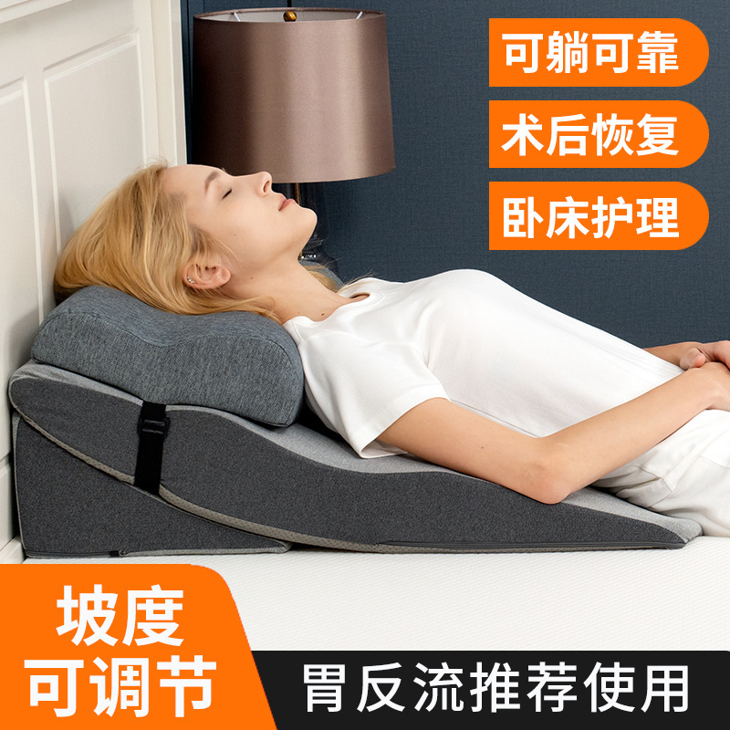 Anti-Reflux Wedge Mattress Pillow for Elderly Post-Surgery Care, Triangular Pregnancy Reclining Body Position Cushion Anti-Reflux Wedge Mattress Pillow for Elderly Post-Surgery Care, Triangular Pregnancy Reclining Body Position Cushion