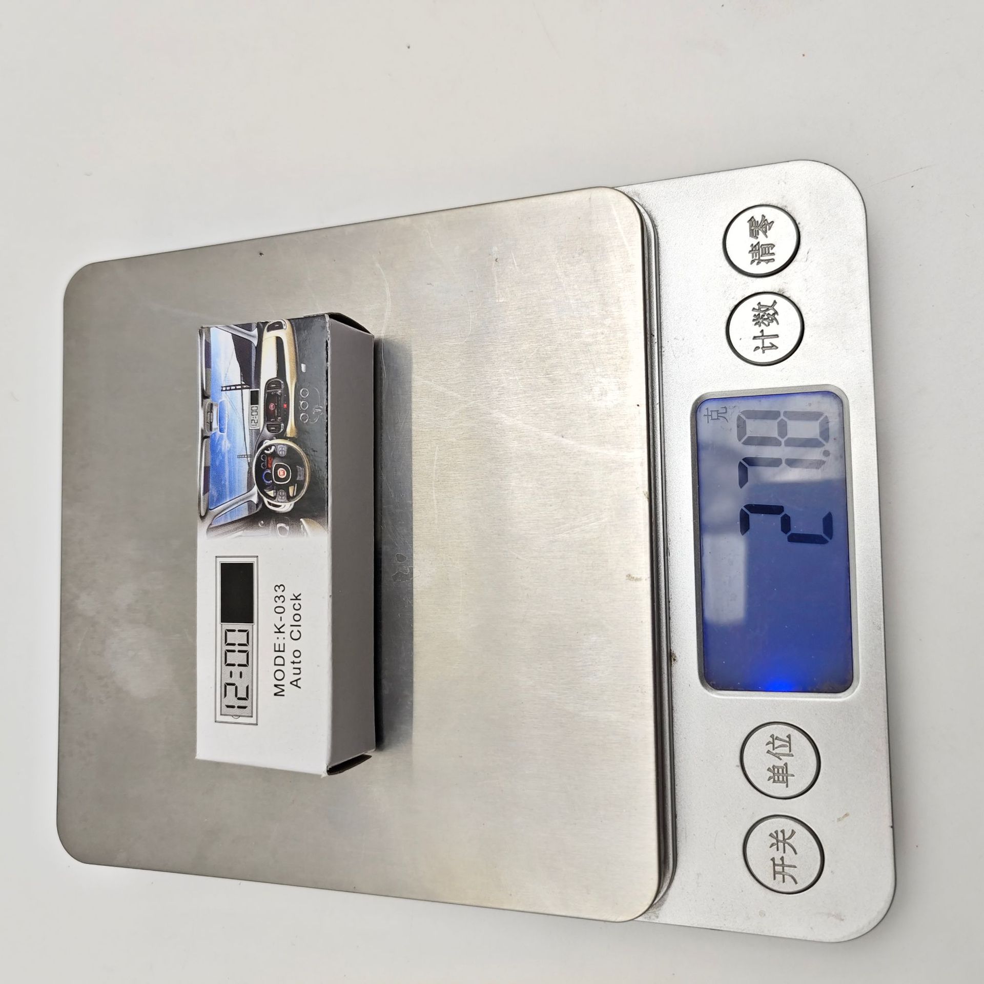 Suction Cup Electronic Clock for Display, Glass Time Display, Car Accessories, LCD Car Electronic Clock, Thermometer Display