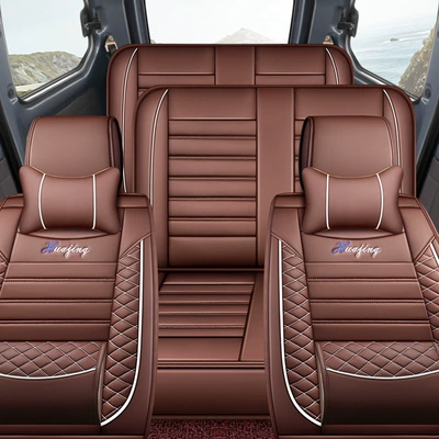 Byd M6, Buick Gl8, Universal seat cover - 7-seater-full-leather-brown-middle-row-conjoined-604015