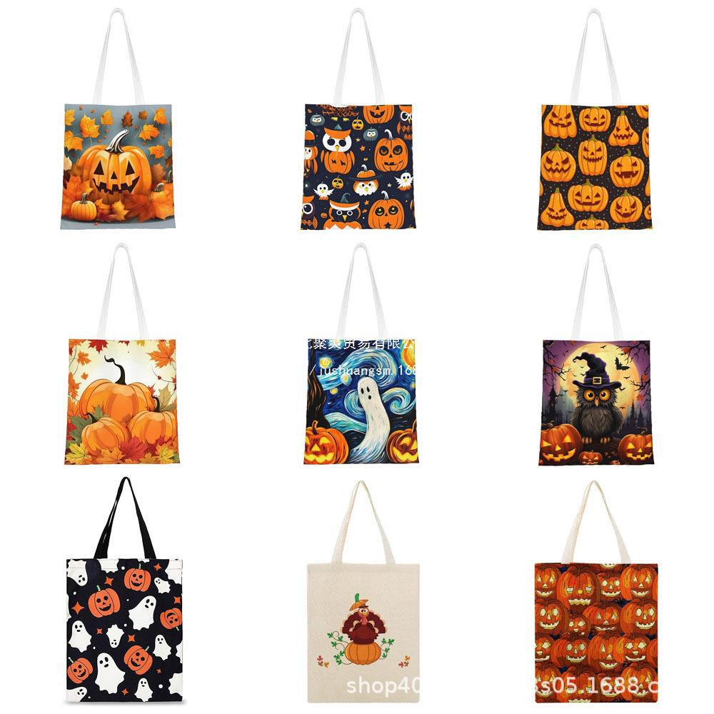 南瓜 帆布包卡通原宿周边单肩包可爱女生时尚手提包袋斜挎包ins