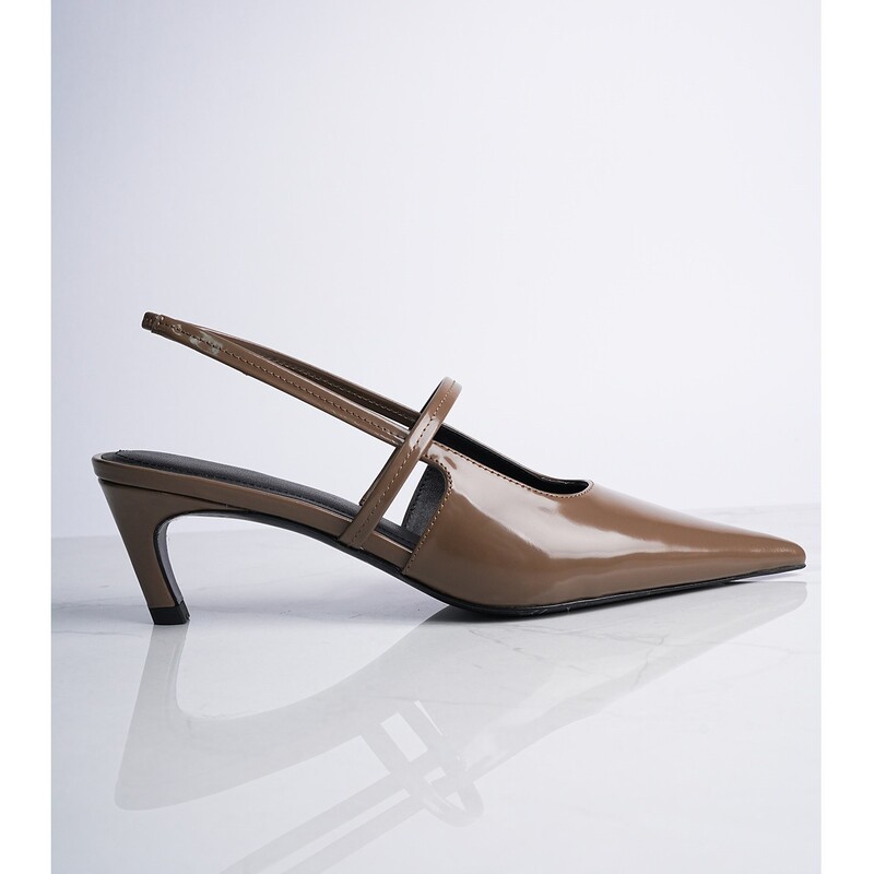 Savi Same Style French Minimalist Open-Back Irregular Heel Pointed Toe Mules, First Layer Cowhide High Heels for Women Savi Same Style French Minimalist Open-Back Irregular Heel Pointed Toe Mules, First Layer Cowhide High Heels for Women