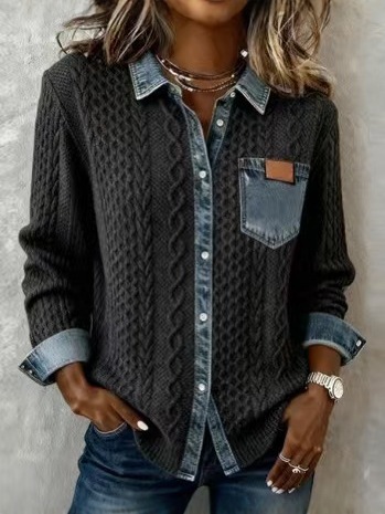Knitted demi-season shirt