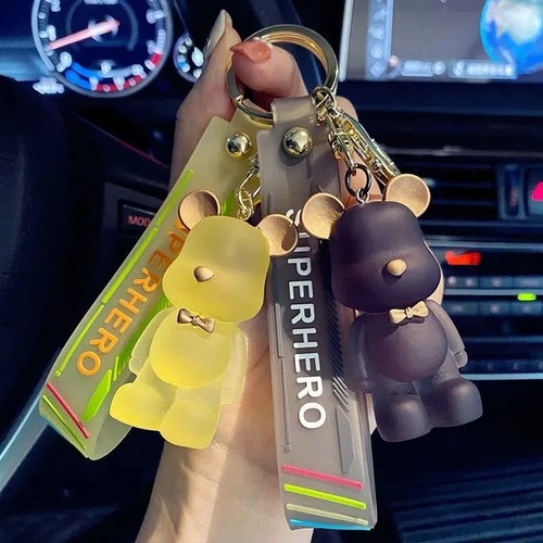Internet celebrity bear Nordic style keychain female cute cartoon keychain pendant trendy couple small gift school bag pendant