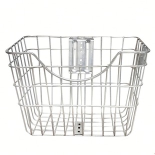 Metal Bicycle Basket Imitation Stainless Steel Bicycle Blue Basket Accessories Electric Bicycle Wire Basket Bicycle Basket Basket