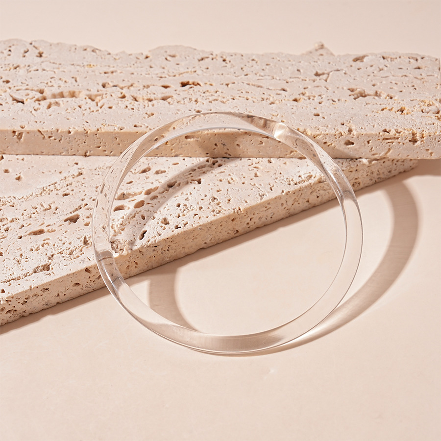 Dopamina acrílico caramelo color halo pulsera círculo personalidad nicho de moda temperamento simple de alta joyería mujer