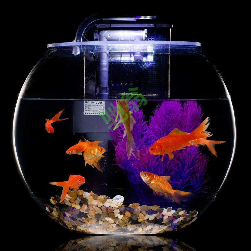 Yut Толстый ультра-белый стеклянный аквариум круглый гостиная небольшой рабочий стол креативный аквариум ленивый человек без смены воды золотая рыбка