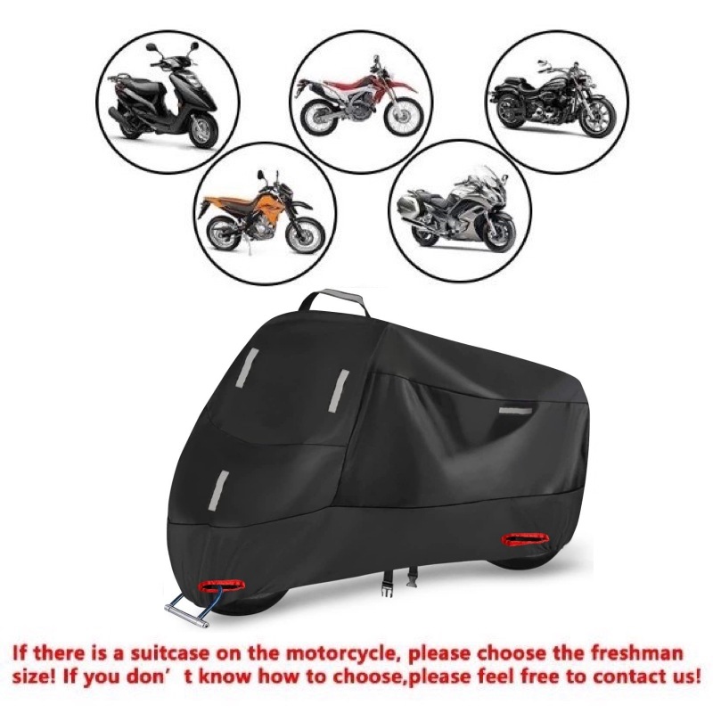 Cross-Border 210D Motorcycle Dust Cover Amazon Rainproof, Sunproof, Snowproof and Dustproof Reflective Strip Bicycle