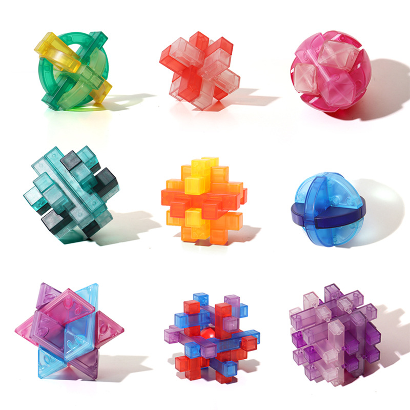 Colorido Luban bola agujero Minglock niños de alta dificultad estudiantes de primaria puzzle adultos ocio juguetes estructurales tradicionales