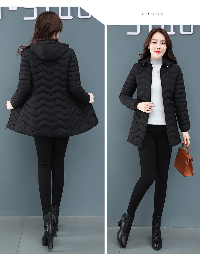 Chaqueta acolchada femenina invierno ligera