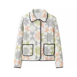 2024秋wish亚马逊eBay可脱卸袖印花棉衣棉服