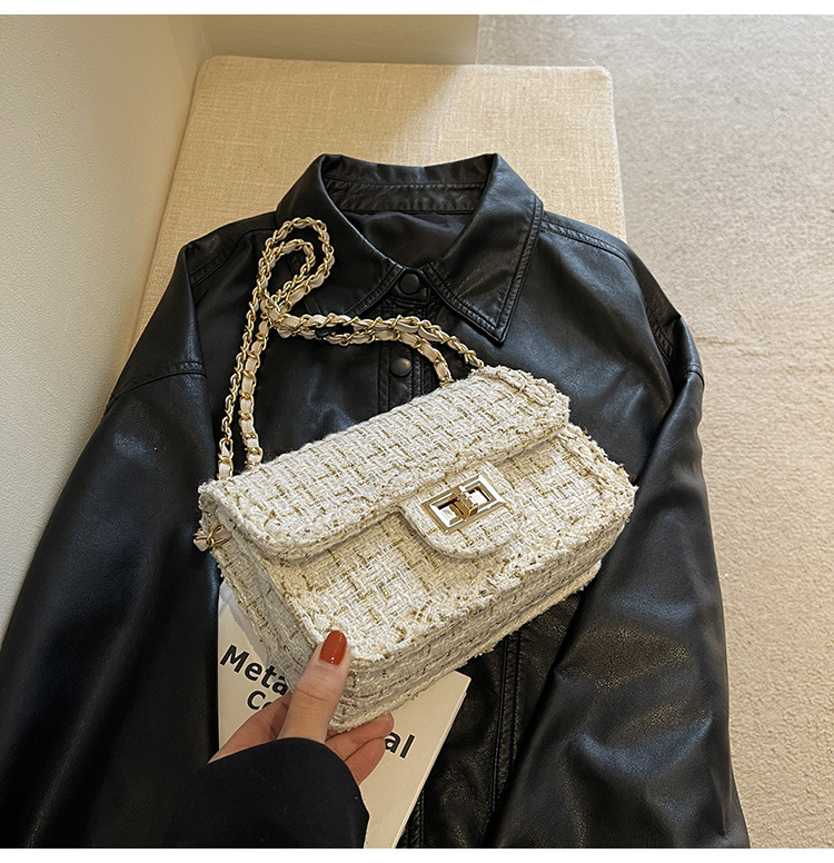 Borsa a tracolla donna con catena piccola borsa a spalla elegante_voghion.com