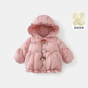 M322 Winter Cotton Outwear Winter New Style Baby Fleece-Lined Thickeneded Foreign Style Cotton Jacket Kidsren's Warm Cotton Outwear