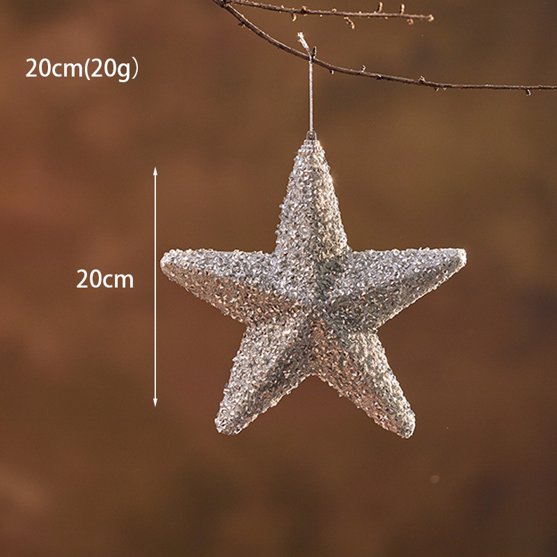 15 / 20cm árbol estrella estrella de cinco puntas champán oro rojo plata espuma de navidad estrella decoración props