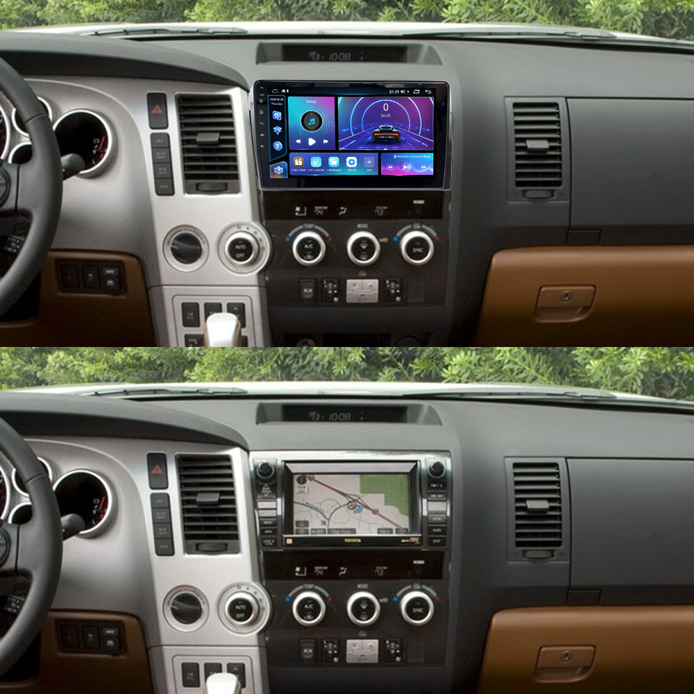 Aplicable a 07-13 Toyota Sequoia Android navegación de automóviles FangYitong cuatro núcleos / ocho núcleos pantalla de control central