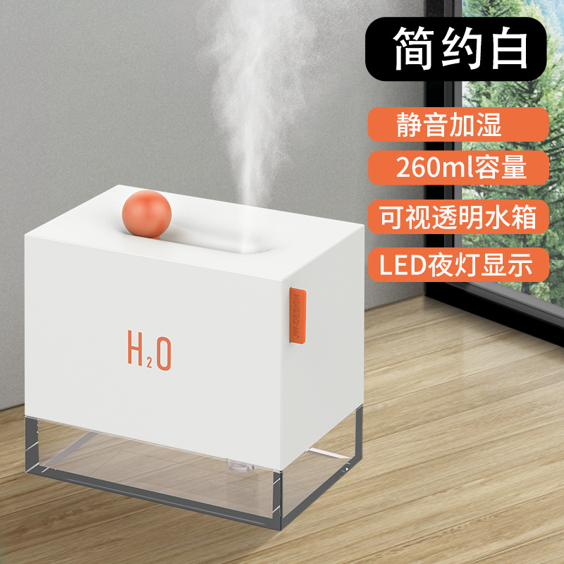 Nuevo humidificador de aromaterapia de escritorio para dormitorio y oficina, luz nocturna colorida, pequeño, hidratante, silencioso y humectante