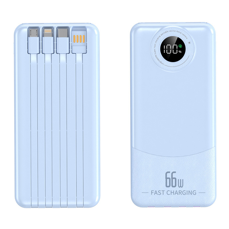 4つの高速充電ケーブル、LEDパワーディスプレイ、3つの入力と5つの出力、20000mAhのパワーバンク、ポータブルカスタマイズが付属しています。|undefined
