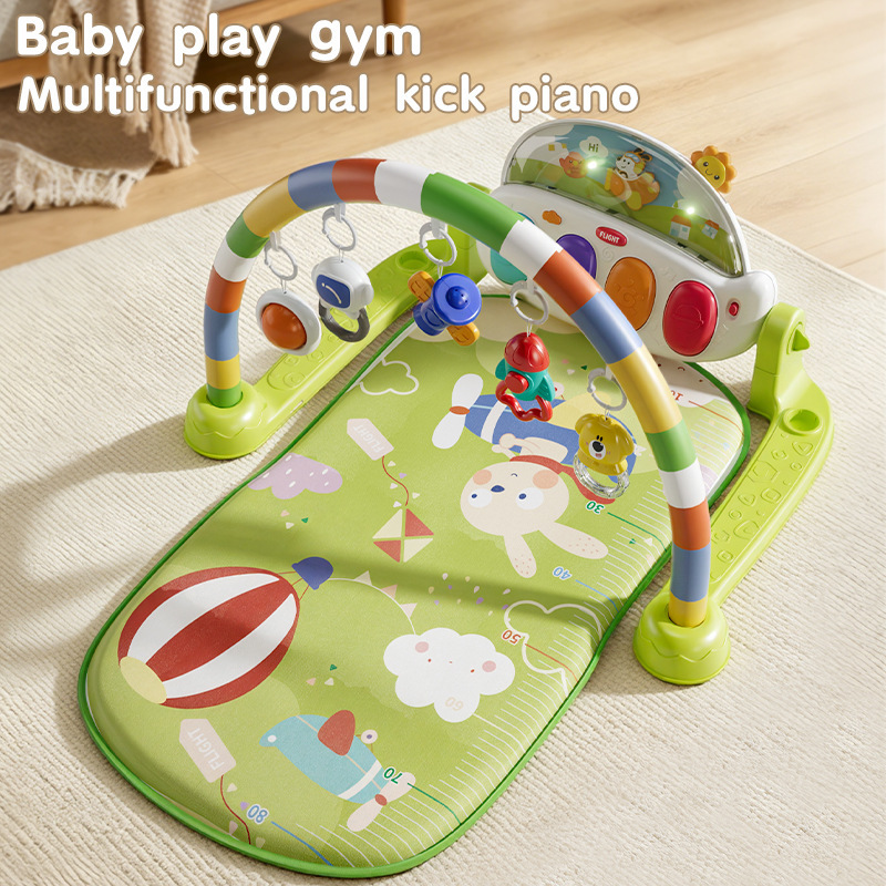 Baby musical foot piano fitness stand toy, baby piano game mat, cartoon design, for newborns aged 0-36 months