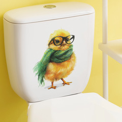 外貿博學多識學士雞兒童臥室浴室馬桶貼家居裝飾牆貼貼紙自粘批發