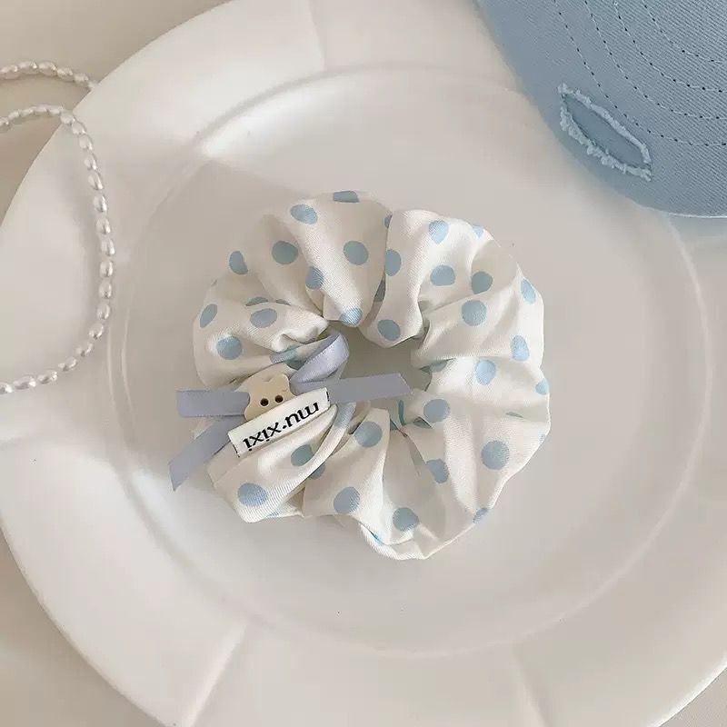 少女心樱桃大肠发圈韩系蕾丝头绳高级感温柔丸子头皮筋发绳女特|undefined