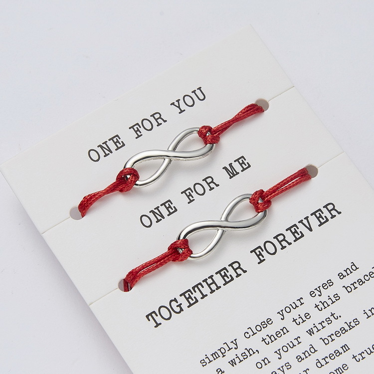 Drawstring Bracelets Classification Simple Style Classic Style Infinity Alloy Rope Valentine's Day Unisex Drawstring Bracelets