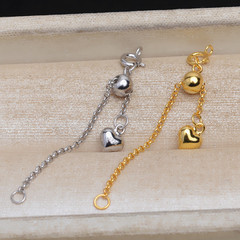 S925銀延長鏈BABY鏈粗珍珠鏈DIY項鍊加長鏈尾鏈手鍊扣項鍊扣5389