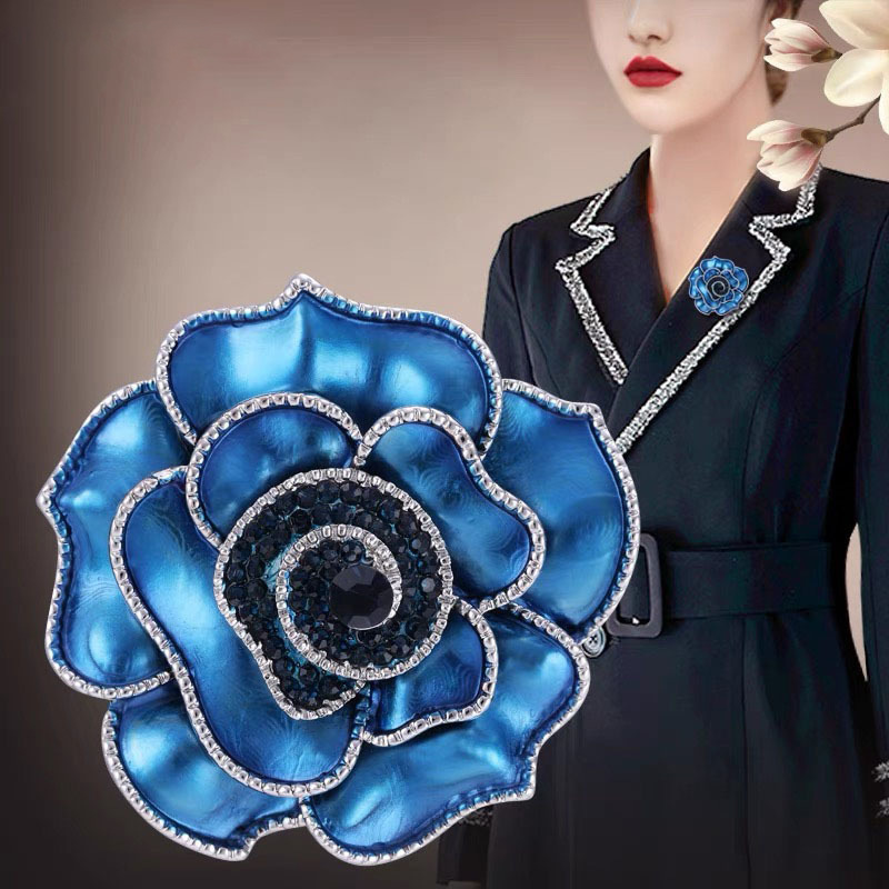 Elegante rozenbroche voor dames, luxe camelia speld corsage_voghion.com