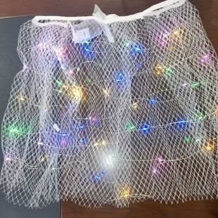 Girl's Elsa luminous fishnet skirt support lolita boneless 4-layer mesh lolita dress skirt underskirt