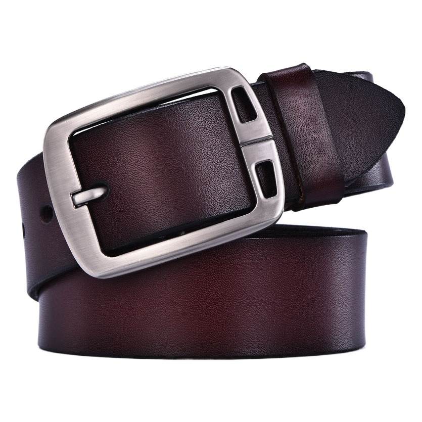 Los hombres populares de cuero hebilla vintage moda cinturón piel vaca pantalones casuales con entrega directa la fábrica