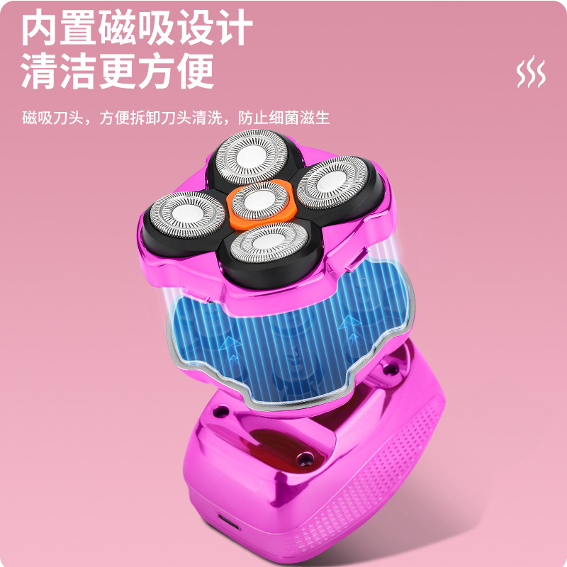 Máquina de afeitar eléctrica para mujeres, lavado con agua, carga, área privada para mujeres, venta caliente transfronteriza. image 2