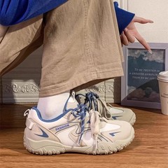 网面软底德训板鞋女秋季2025新款百搭chic小众复古百搭轻便休闲鞋
