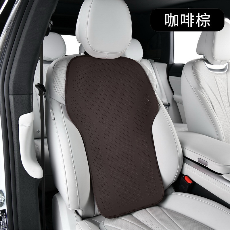 Integrated backrest-perforated leather brown