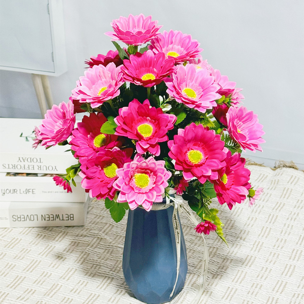 Artificial Flowers, Gerbera Flowers, Rose Bouquets, Fake Flowers, Plastic Flowers, 10 Heads of Gerbera Flowers, Living Room Tabletop Decorations, Dried Flowers