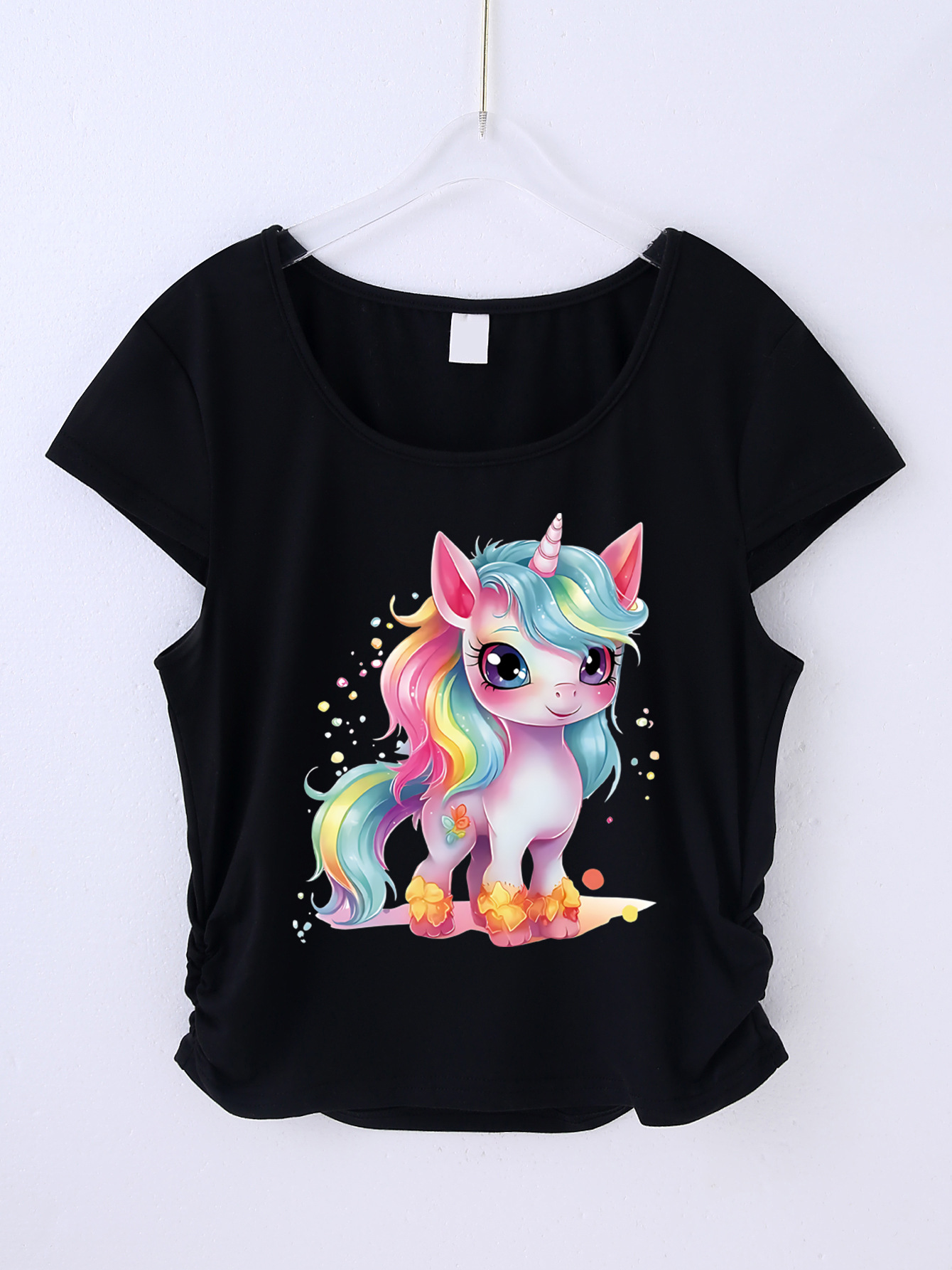 유니콘-블랙 티셔츠
