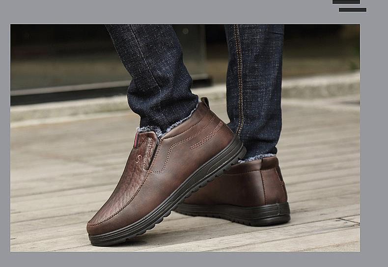 Hommes Entreprise Couleur Unie Bout Rond Chaussures En Coton display picture 3