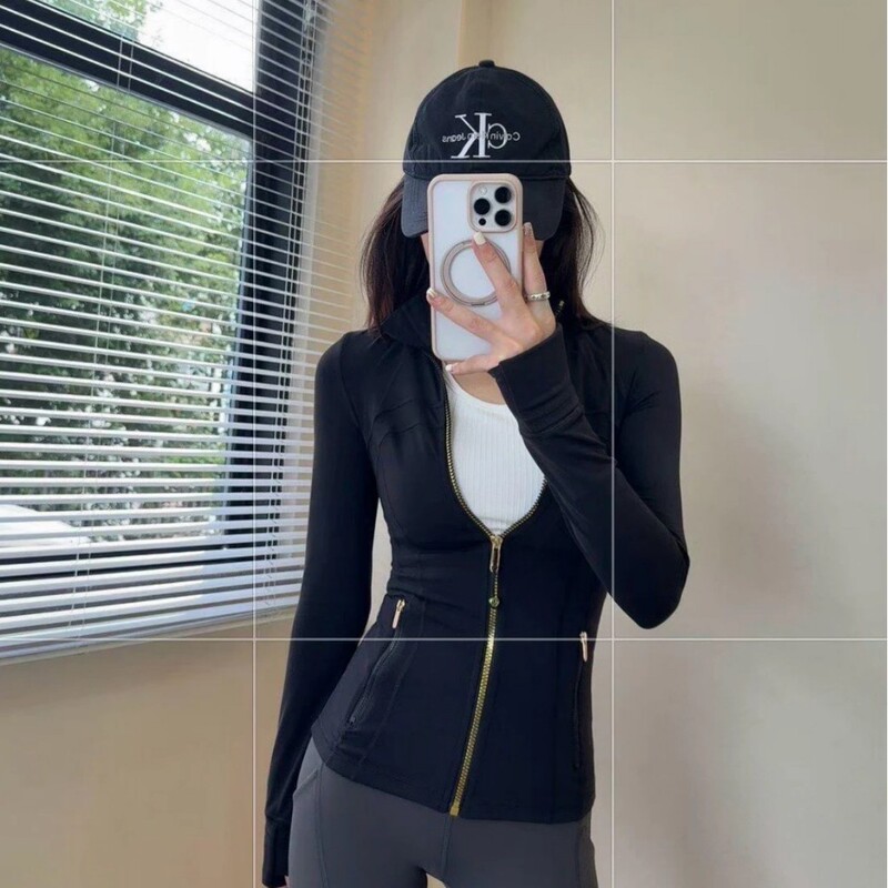 Lulu-style Define yoga stand-up collar jacket for women, yoga top for sports, fitness, and running Lulu-style Define yoga stand-up collar jacket for women, yoga top for sports, fitness, and running