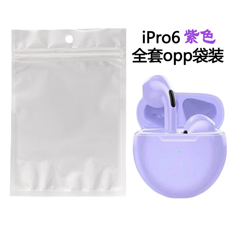 Nuevo transfronterizo real auricular Bluetooth inalámbrico Pro6 macaron TWS deportes estéreo táctil entrega transfronteriza