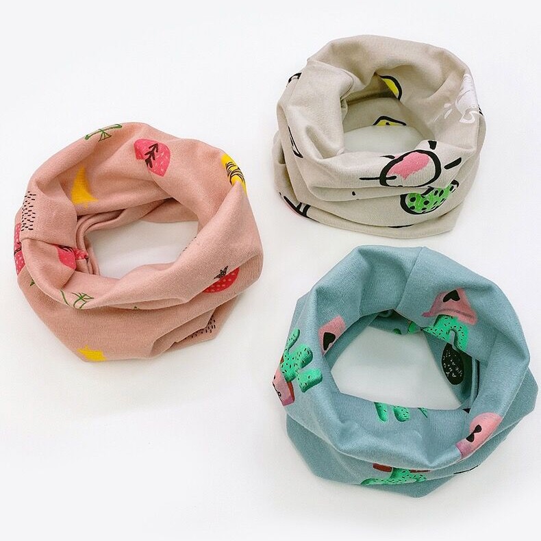 2026 Autumn and Winter Baby Scarf, Warm and Windproof Children's Scarf, Korean Style Cartoon Cotton Baby Bib for Boys and Girls
