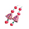 Ethnic cloth from Yunnan province, earrings, accessory, ethnic style, cotton and linen, wholesale