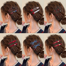 韩系甜美少女心侧边夹女2025新款高级显白刘海碎发鸭嘴夹百搭头饰
