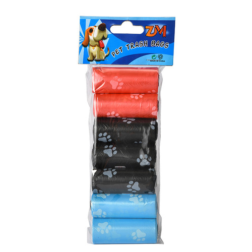 Pet waste bag factory wholesale continuous roll printed handy bags disposable poop bags dog cleaning waste bags
