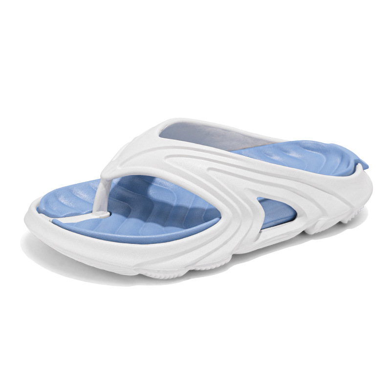 Chanclas de dos colores con sentido de la mierda, chanclas de moda de verano para hombres, sandalias de playa antideslizantes de suela gruesa resistentes al desgaste