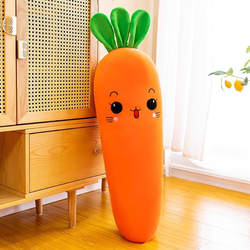 夏にんじん枕ロング枕ライナーウサギぬいぐるみ人形ベッド睡眠人形女性人形|undefined