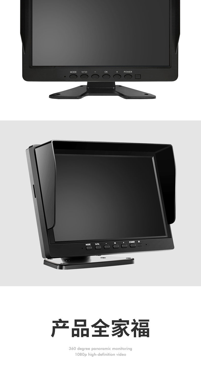SAERJENG 10inch Touchscreen Dashcam Supports Four-Channel Monitoring and 4G Remote Monitoring 24V