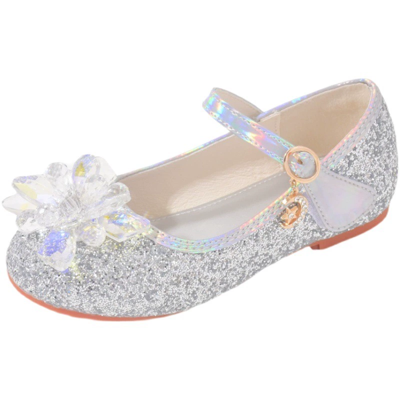 Хрустальная обувь для девочек, новинка весны и осени, детская кожаная обувь с мягкой подошвой, детская обувь для фортепиано, обувь для шоу-шоу, детская обувь принцессы