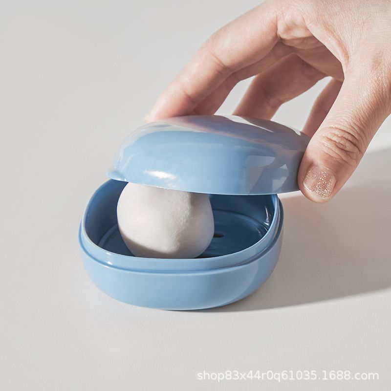 Simple soap box portable travel soap box non-stagnant soap box drain with lid waterproof non-perforated wholesale generation