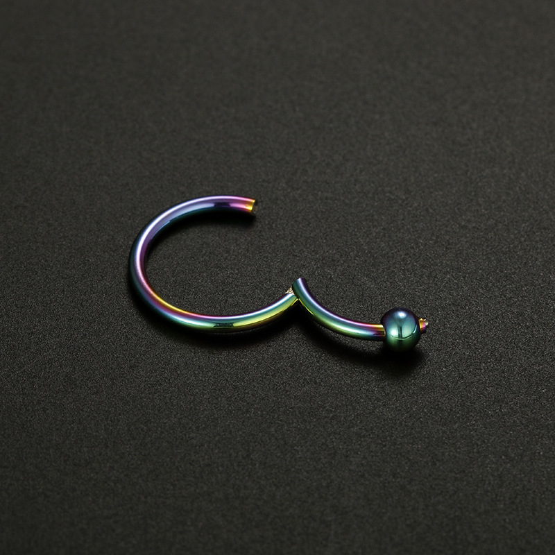 Vintage Style Rock Streetwear Geometric Stainless Steel Plating Nose Ring display picture 2