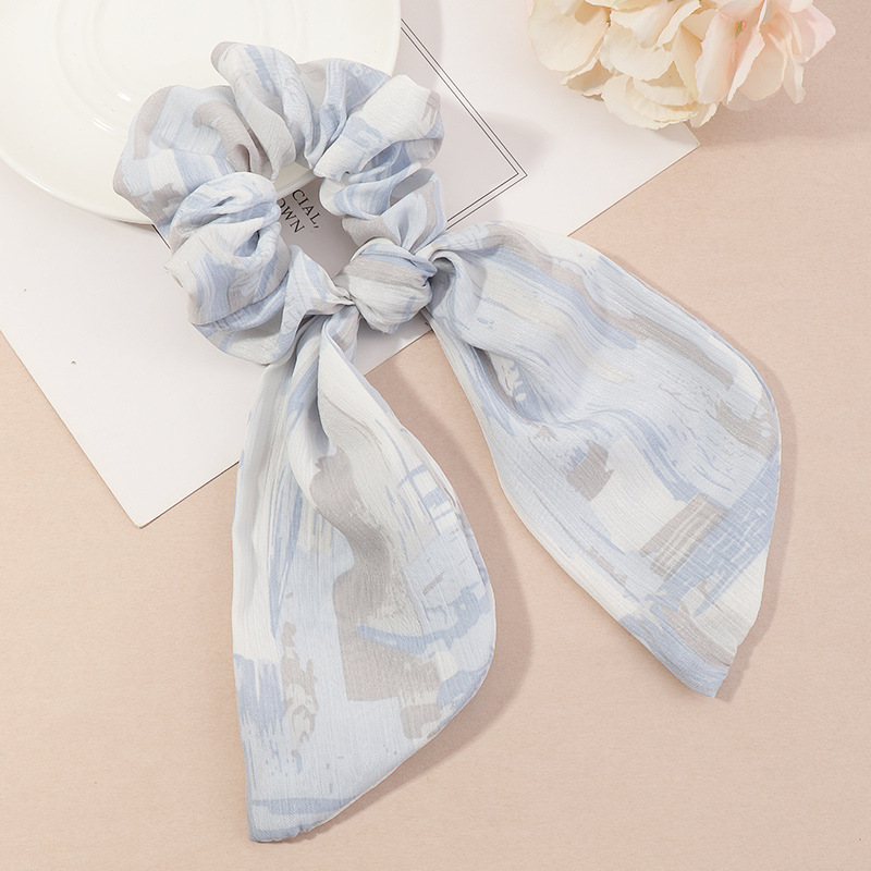 Korea Printing Bowknot Ribbon Hair Scrunchies display picture 5